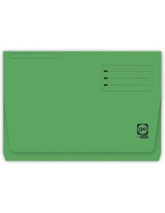 PAQ 25 SUBCARPETAS Fº BOLSA Y SOLAPA 320G VERDE